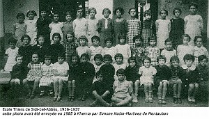 SIDI BEL ABBES ECOLE THIERS FILLES 1936 XXX